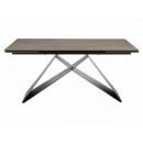 Стол обеденный SIGNAL WESTIN Ceramic Sabbia светло-коричневый/черный мат 160-240/90